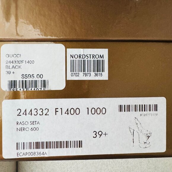 GUCCI BLACK HEELS WITH RHINESTONE HORSEBIT - Picture 2 of 6